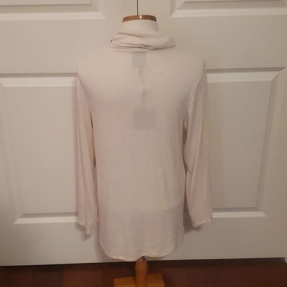 𝅺Bobeau‎ Womens Cowl Neck Top w/Built-in Mask Size Large - Picture 3 of 6